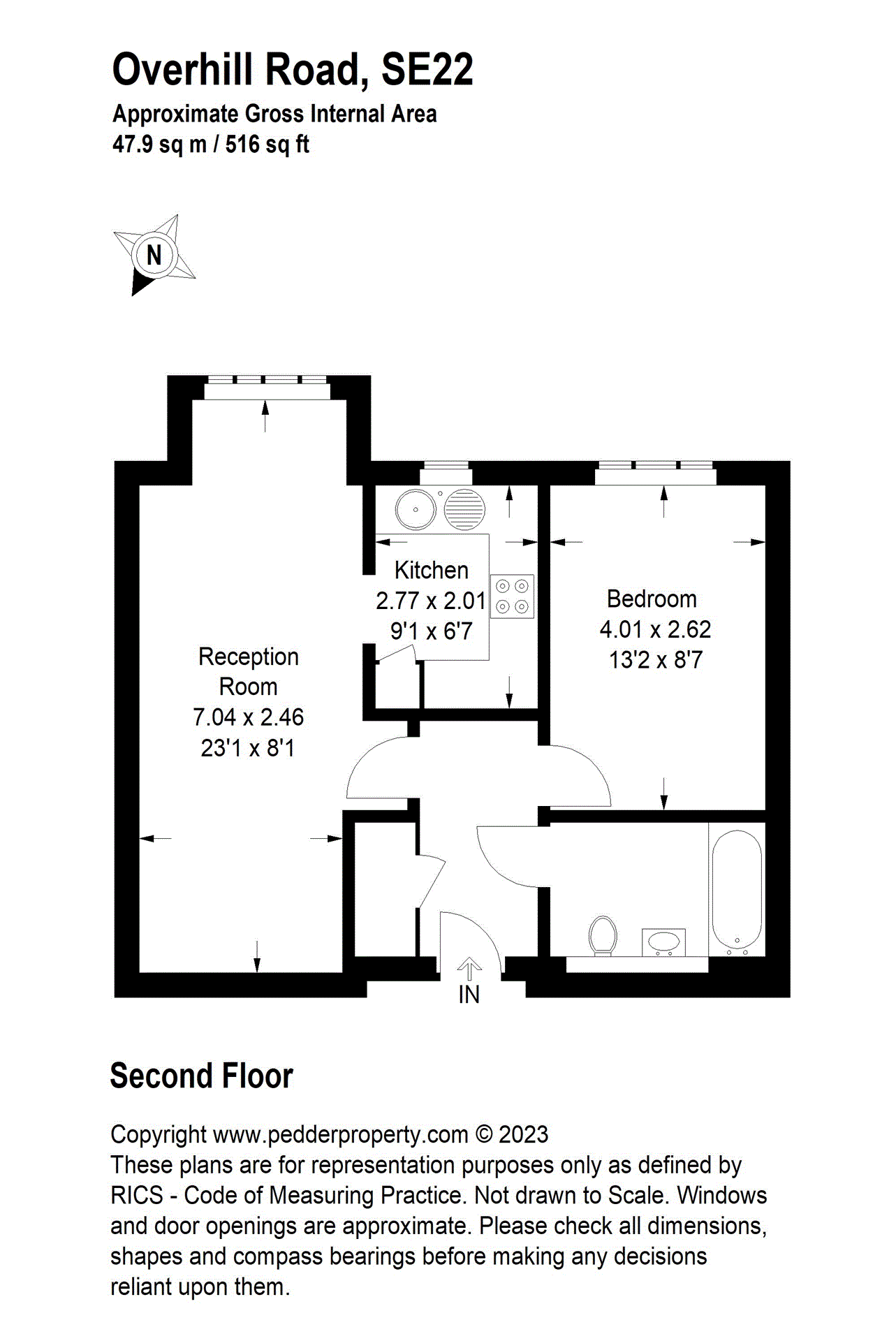 1 bedroom apartment to let in Overhill Road, East Dulwich, SE22 Pedder