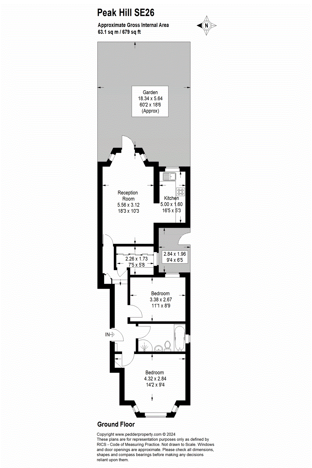 2 bedroom apartment for sale in Peak Hill, Sydenham, SE26 Pedder