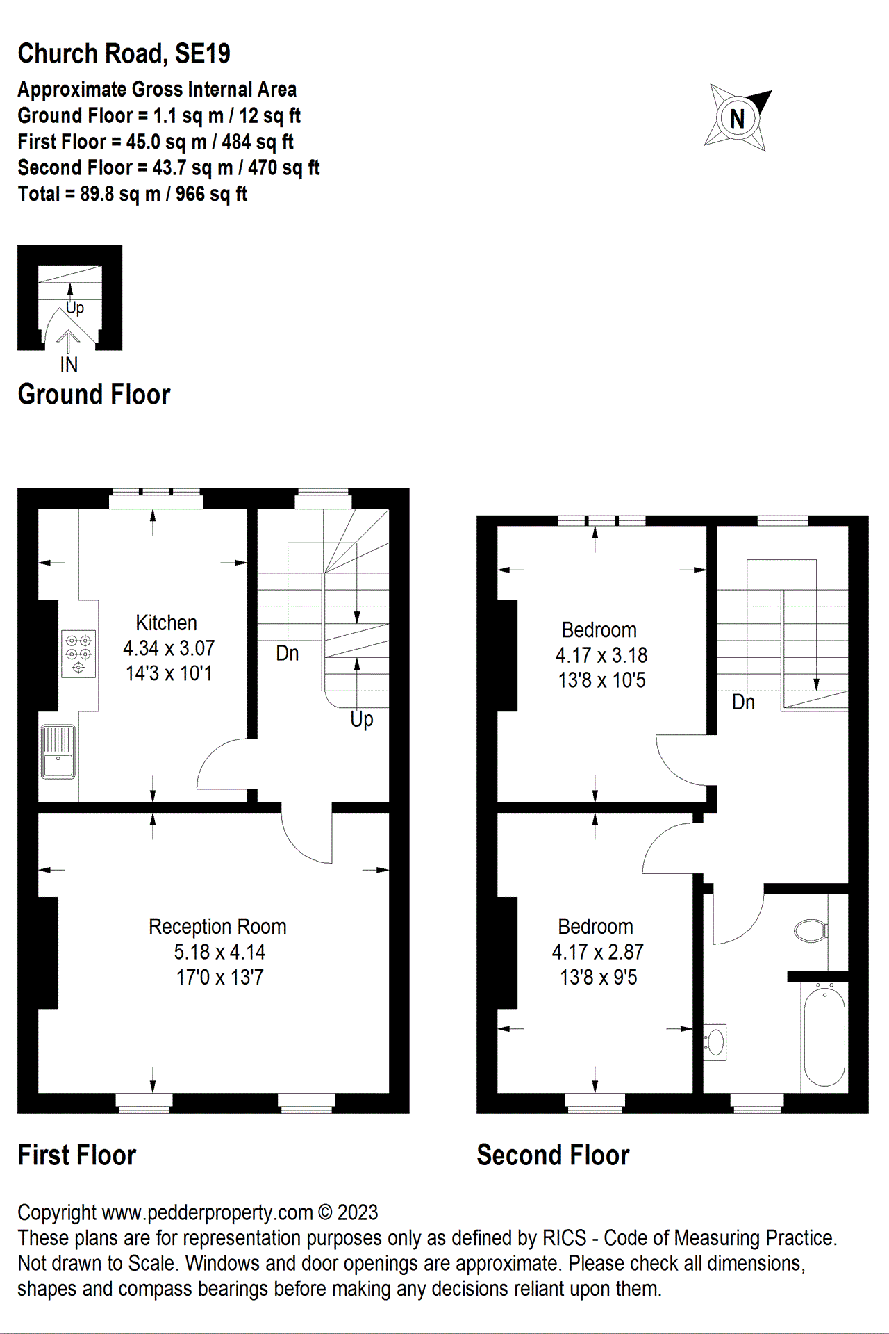 2 bedroom apartment for sale in Church Road, Crystal Palace, SE19 Pedder