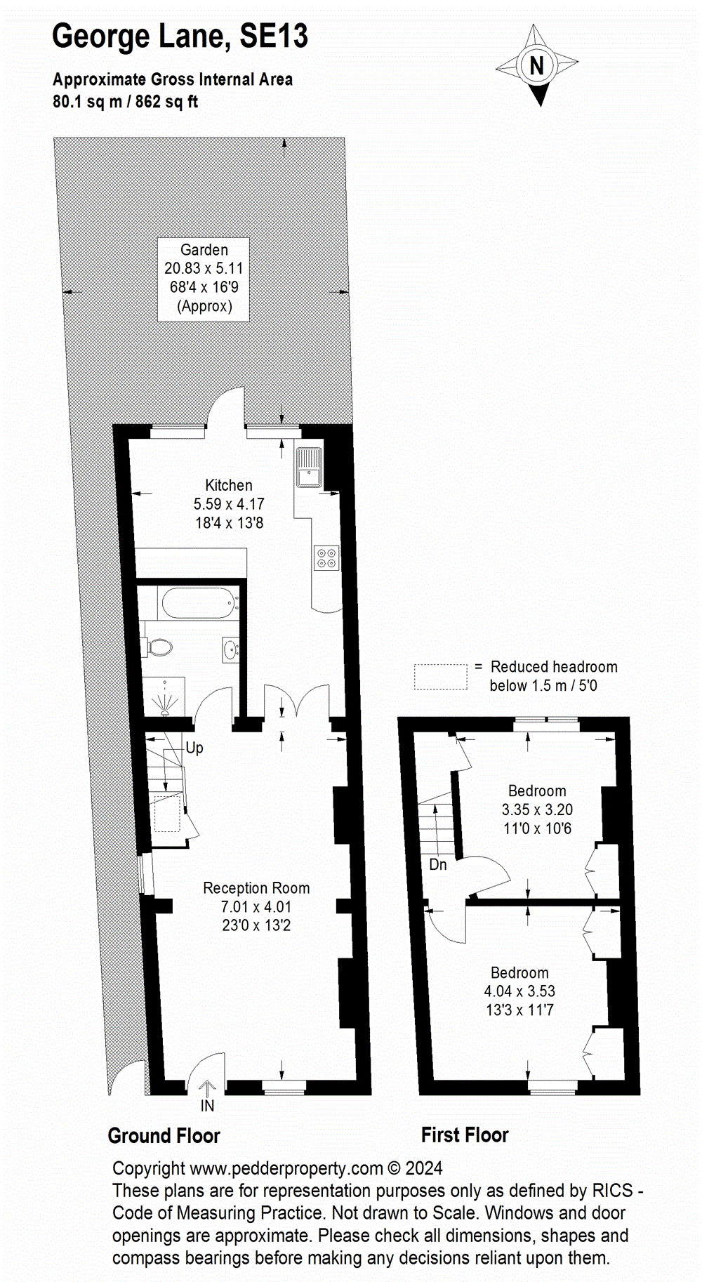 2 bedroom house for sale in Lane, Lewisham, SE13 Pedder