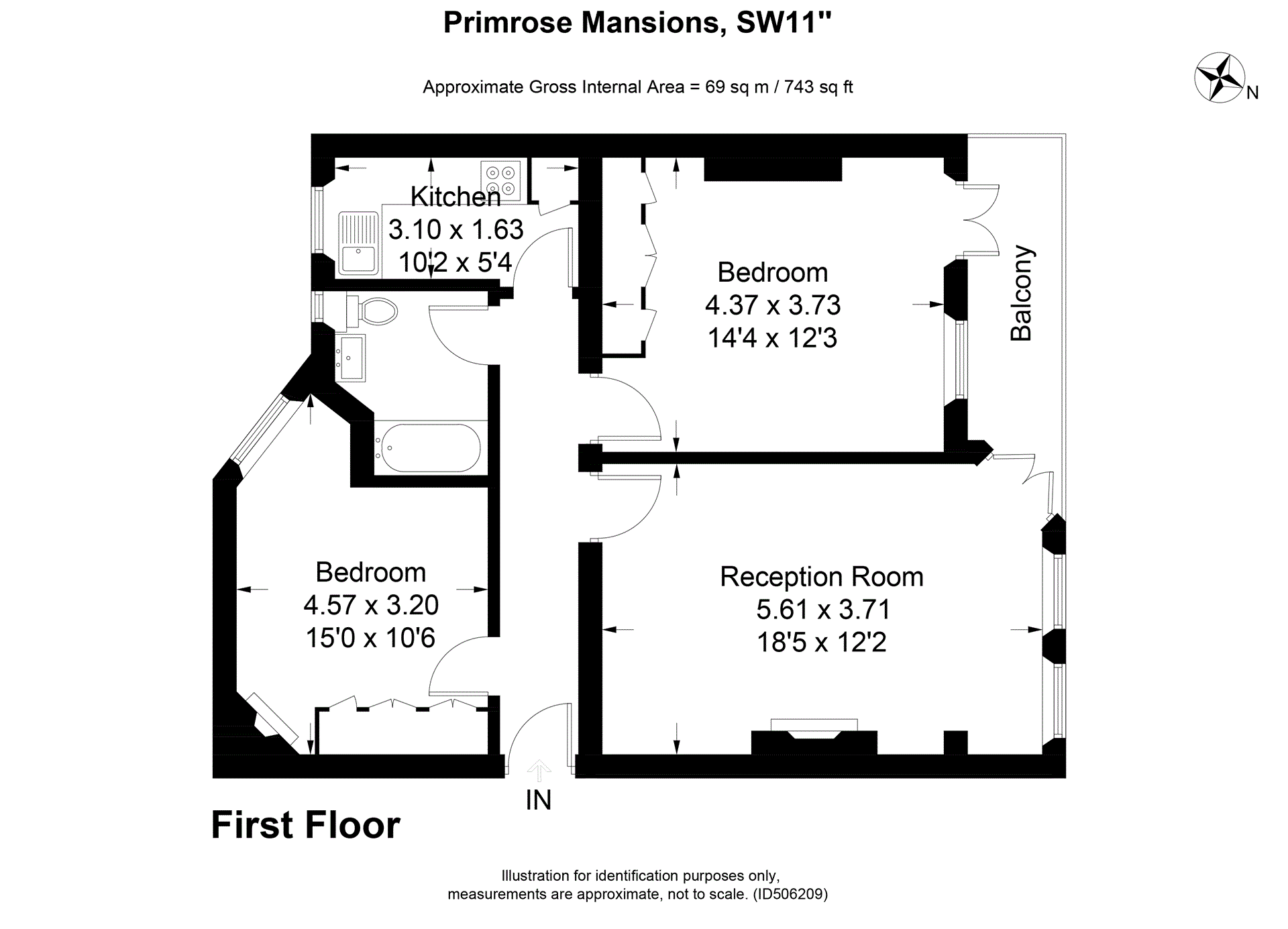 2 bedroom flat to let in Primrose Mansions, Battersea, SW11 Willmotts