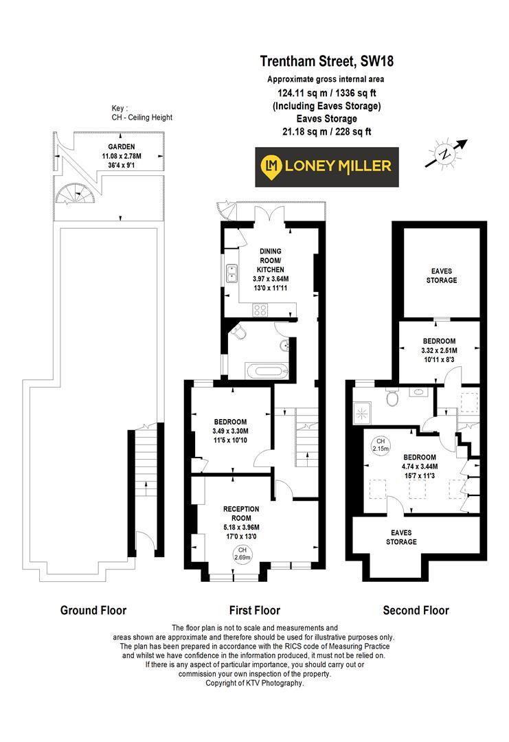 3 bedroom for sale in Trentham Street, London, SW18 Loney