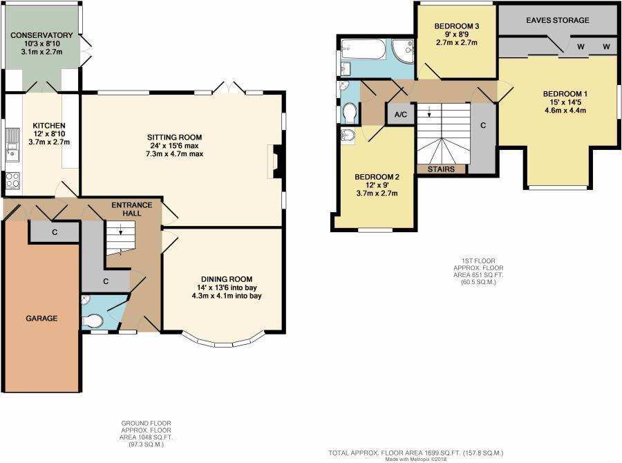 3 bedroom detached house for sale in Kingswood Road, Tadworth, KT20