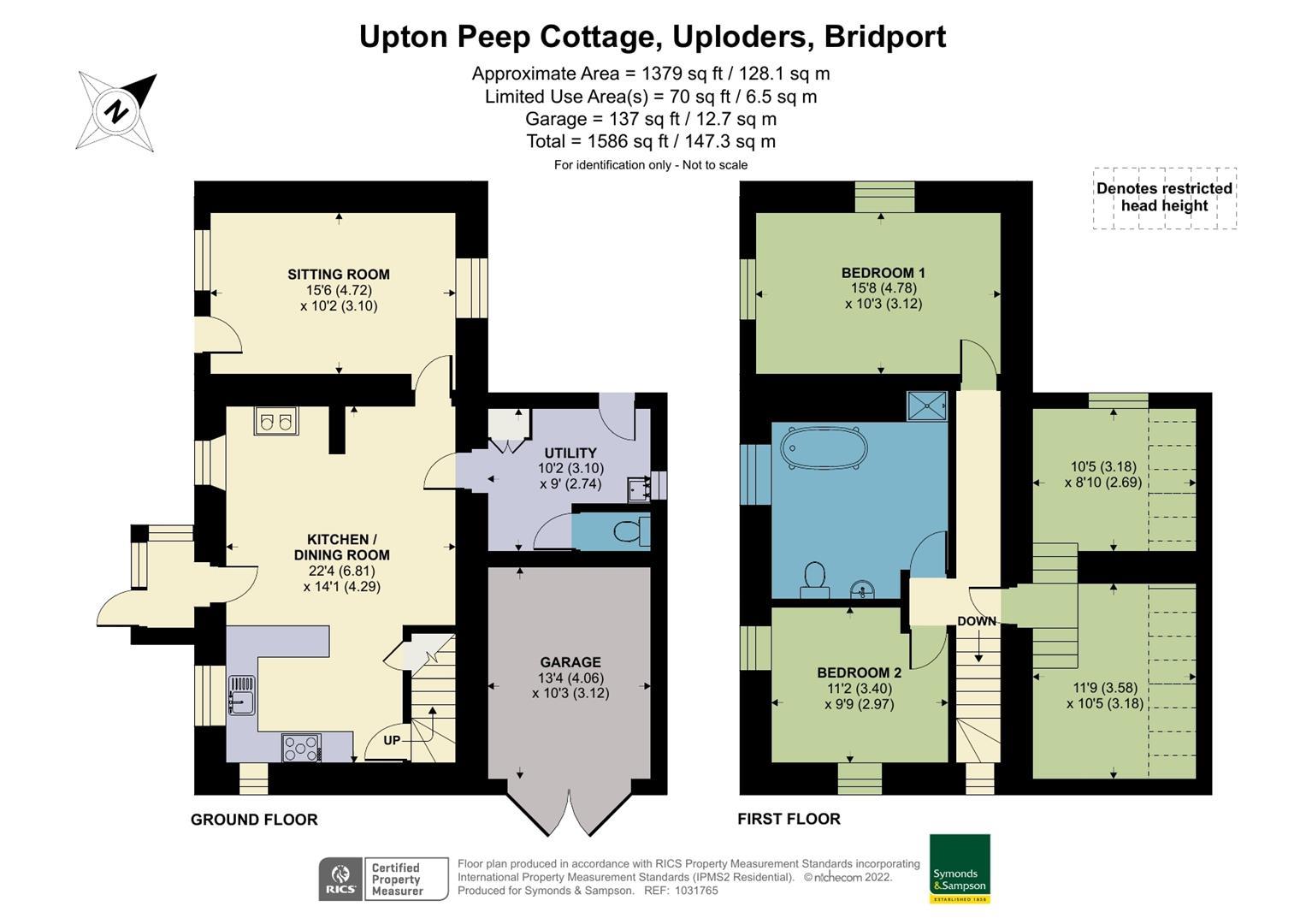 2 bedroom detached house for sale in Uploders, Bridport, DT6 Symonds