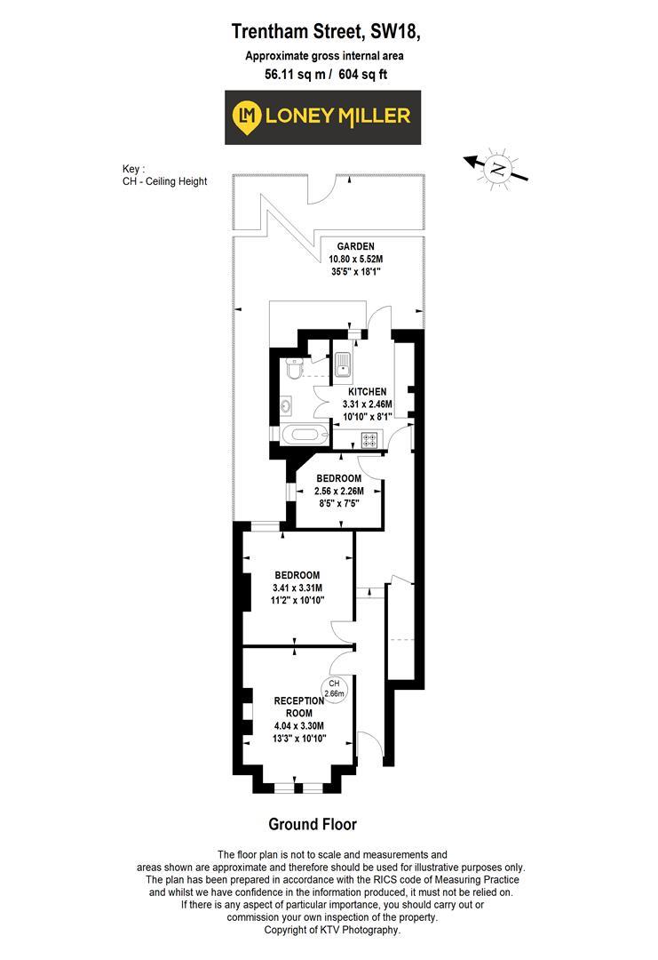 2 bedroom for sale in Trentham Street, London, SW18 Loney