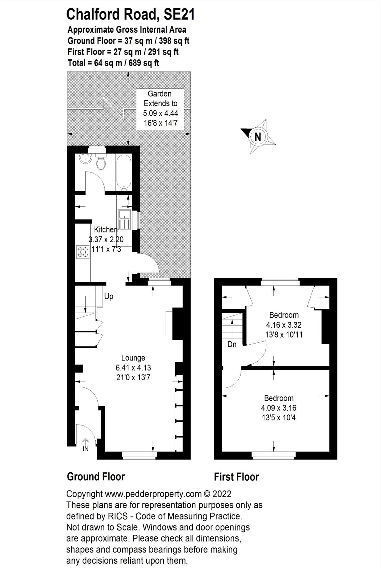 2 bedroom terraced house to let in Chalford Road, Dulwich, SE21 Pedder