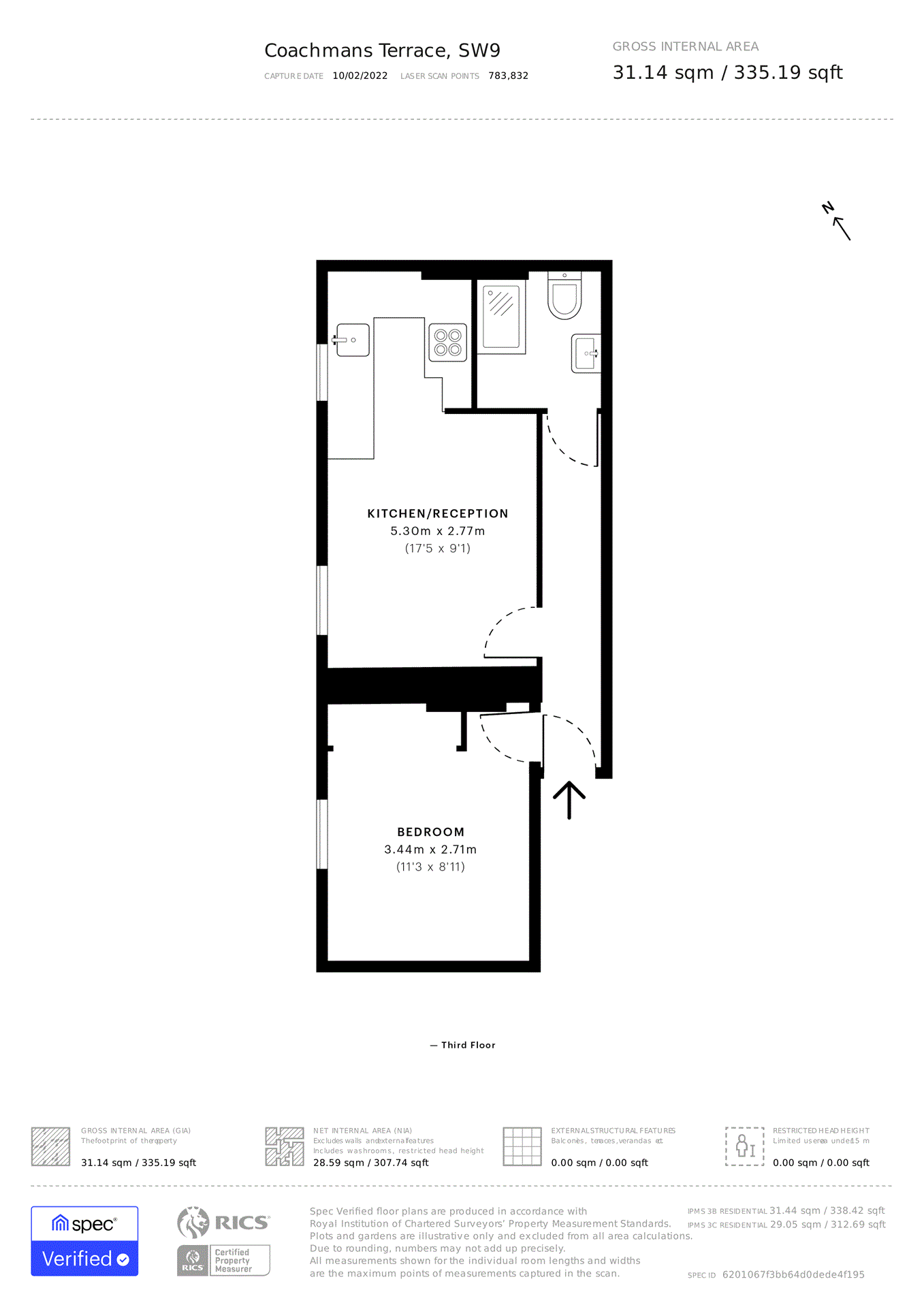 1 bedroom apartment for sale in Coachman's Terrace, London, SW9
