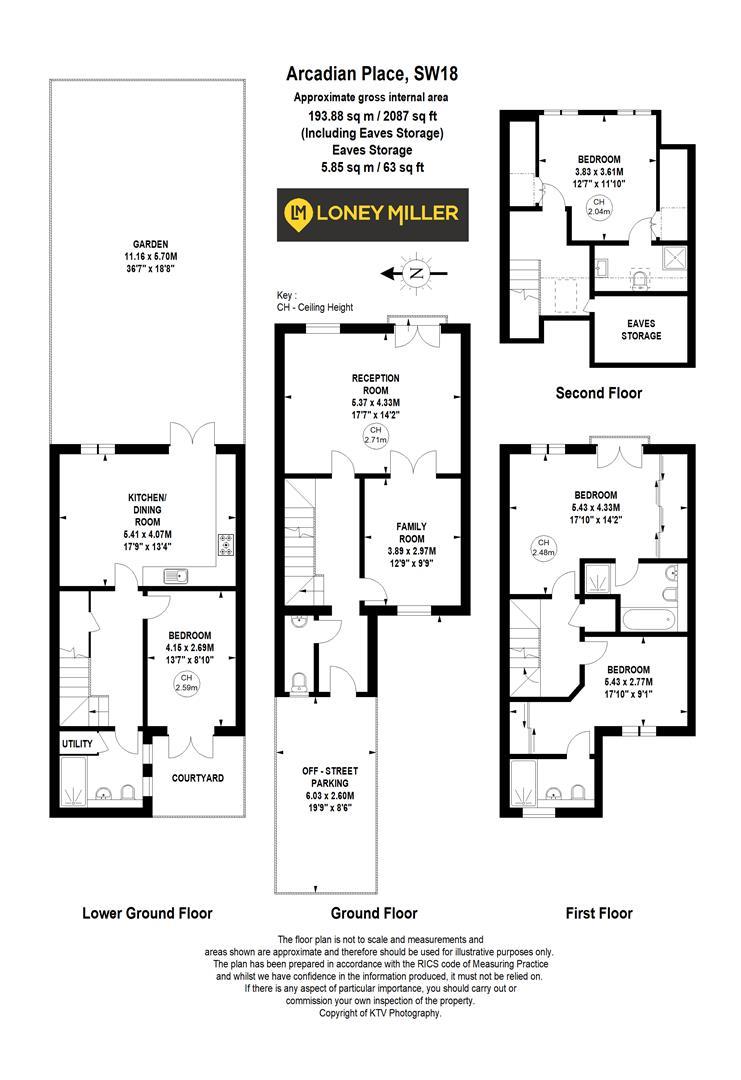 4 bedroom midterraced house to let in Arcadian Place, London, SW18 Loney Miller