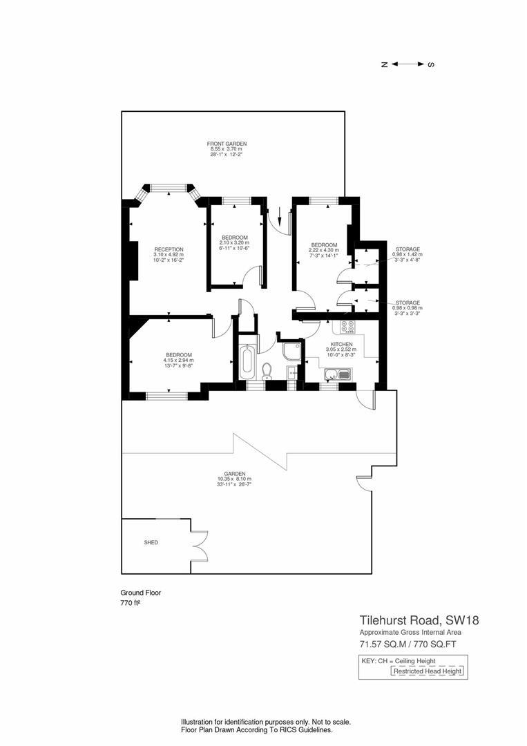 3 bedroom flat to let in Tilehurst Road, London, SW18 Petras Property