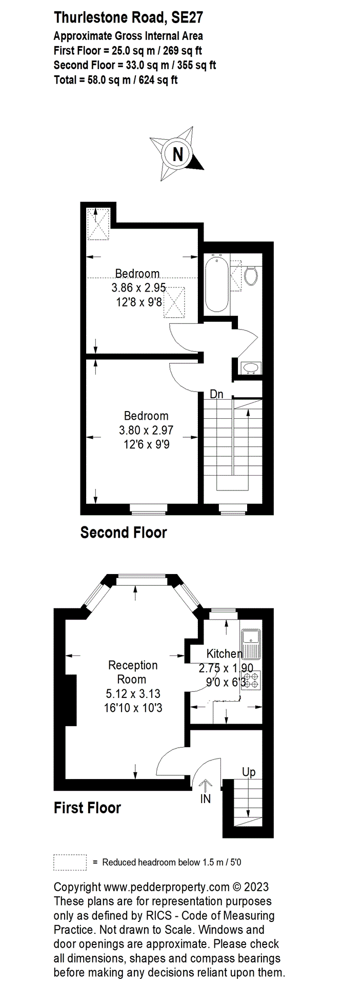 2 bedroom apartment for sale in Thurlestone Road, West Norwood, SE27 Pedder