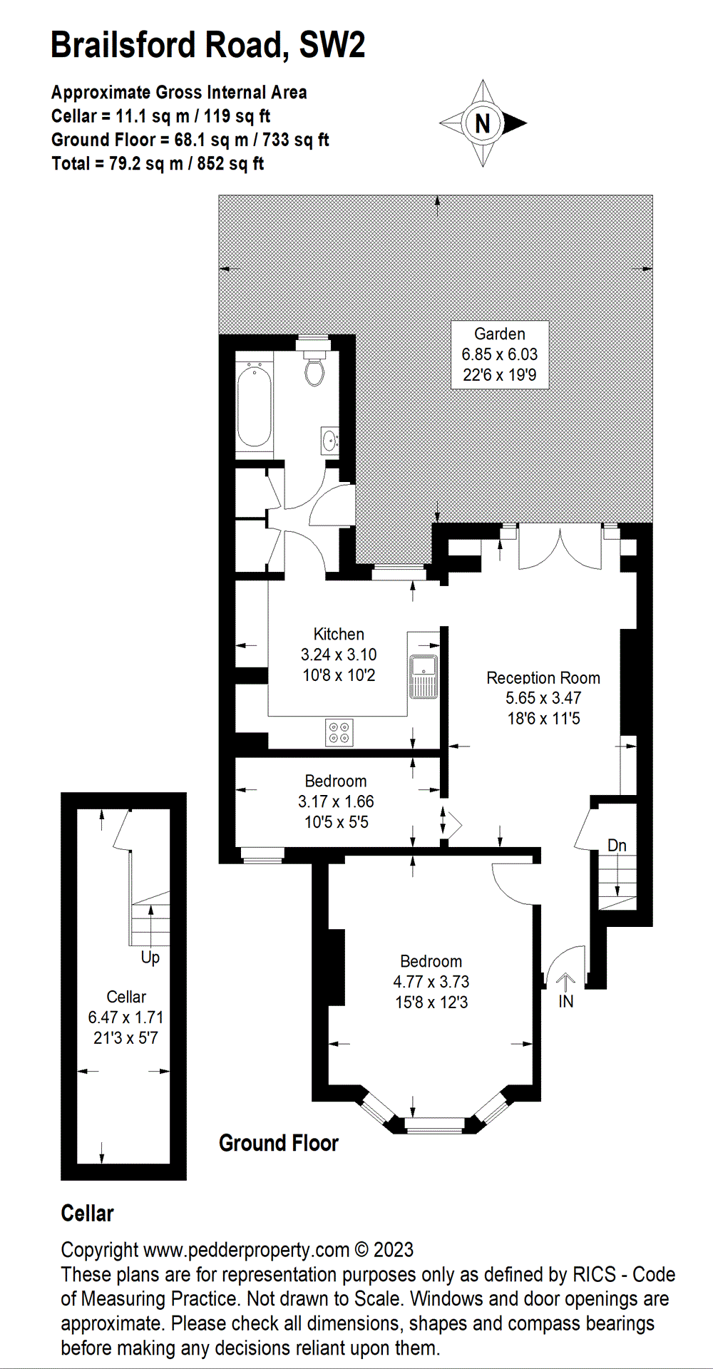 2 bedroom apartment for sale in Brailsford Road, Brixton, SW2 Pedder