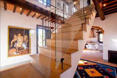 San Bartolomeo, Lisciano Niccone, Umbria, staircase