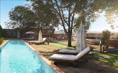 Abode International Real Estate, Ibiza, Spain, Palazzo to restore pool concept