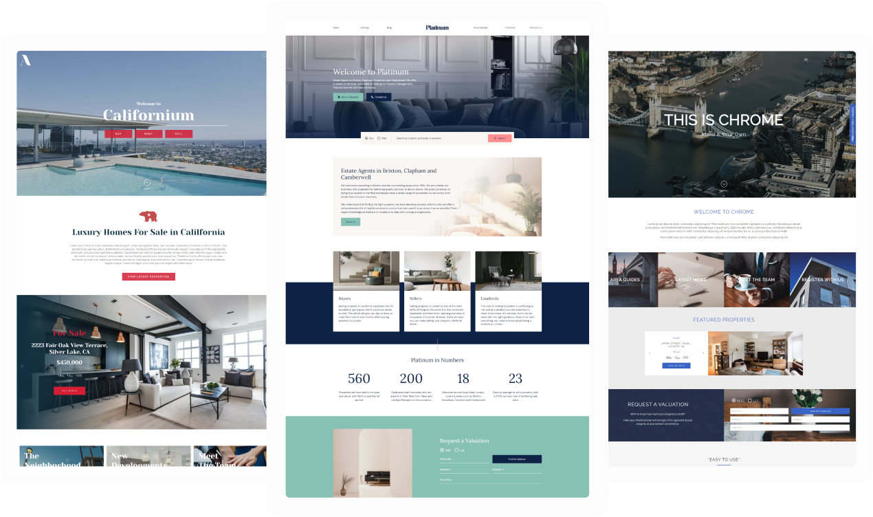 Estate Agent Website Themes